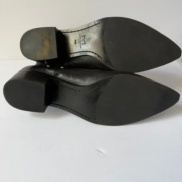 MARC FISHER LTD Black Leather Studded Ankle Boot 9.5 - Picture 13 of 16